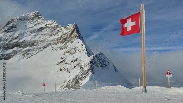 Fototapeta swiss skiing resort