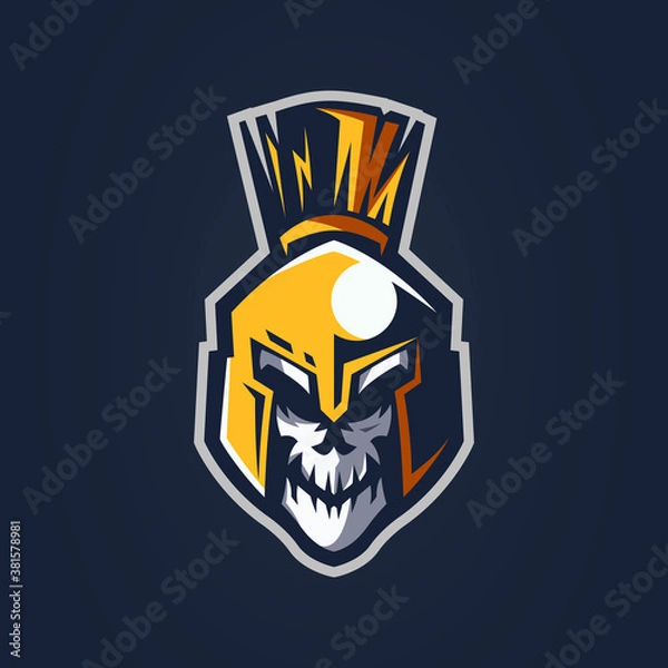 Obraz Skull Warrior Mascot Logo