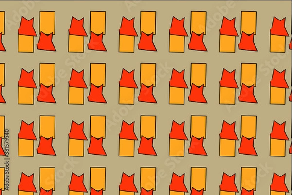 Fototapeta simple fruit pattern design, this design is very suitable for wall decoration, wellpaper backgrounds etc.