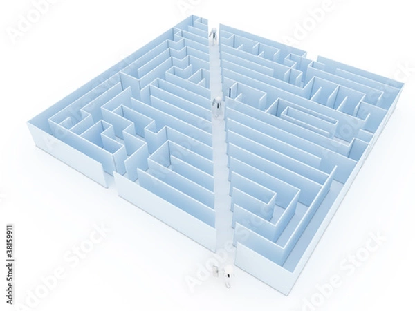 Obraz Leadership and business vision with strategy in corporate challe