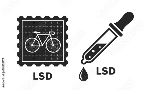 Fototapeta Ikona wektora leków LSD