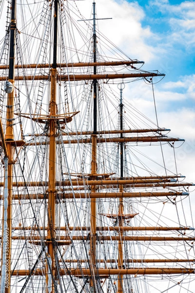 Fototapeta 帆船のマストとヤード