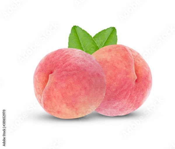 Obraz peach fruit isolated on white background.