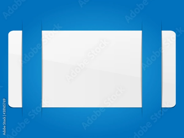 Obraz White white paper in a cutting background