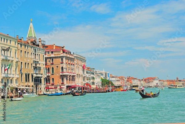 Obraz canal venice and gondolas
