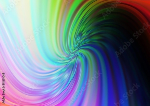 Fototapeta Dark Multicolor, Rainbow vector background with bent lines. Brand new colored illustration in marble style with gradient. The best blurred design for your business.