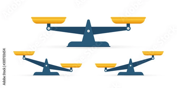 Fototapeta Scales icon. Libra isolated on white background. Vector stock illustration.