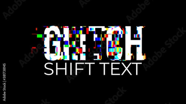 Obraz Glitch Shift Text
