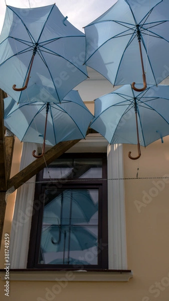Fototapeta window with umbrella