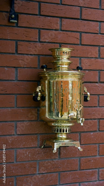 Fototapeta old lantern on the wall