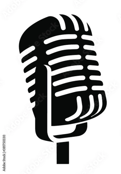 Fototapeta retro microphone vector