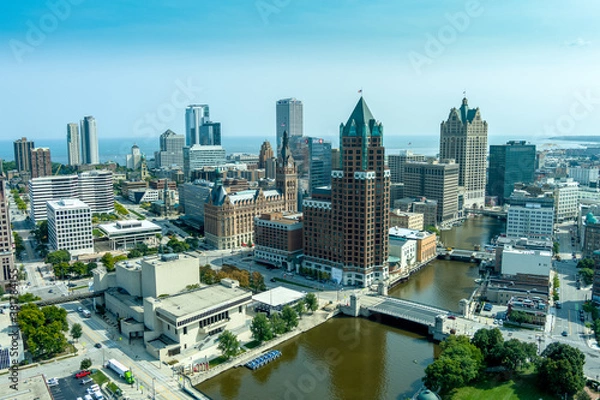 Obraz Drone image neighborhood