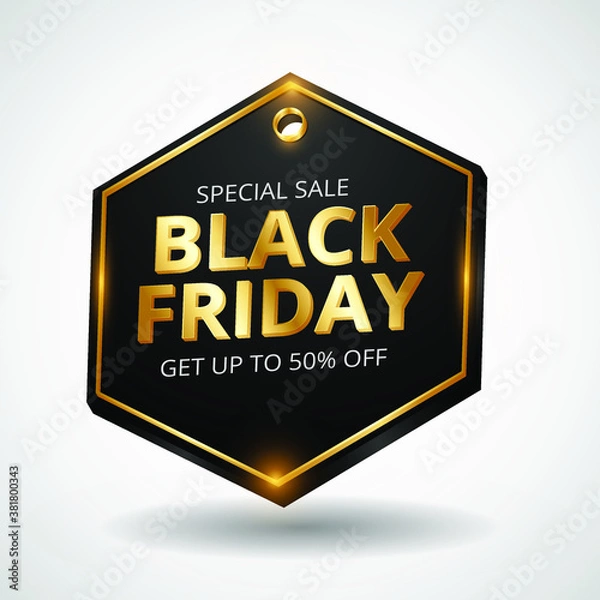 Obraz Black Friday sale logo design template. Vector illustration