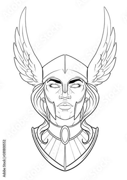 Obraz Sketch Valkyrie