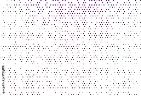 Fototapeta Light Purple vector background with bubbles.