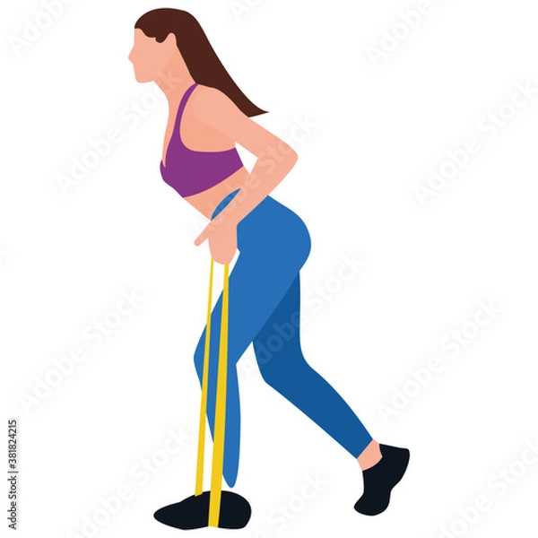 Fototapeta 
Physical exercise flat icon design 
