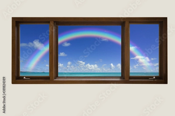 Fototapeta 窓から虹