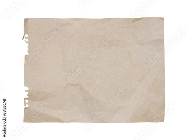 Obraz Brown paper torn from a notebook