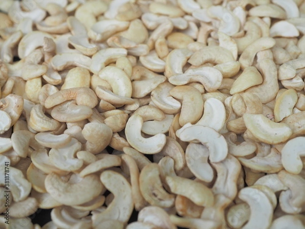 Obraz Close-up Raw Cashew nut, Can use as background or wallpaper