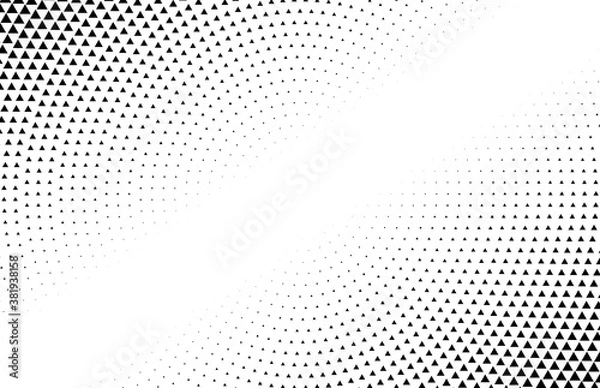 Obraz Triangles halftone vector illustration. Triangle geometric background texture and pattern