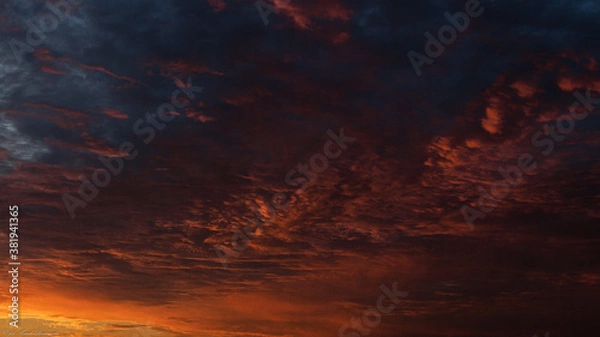 Fototapeta fire in the sky