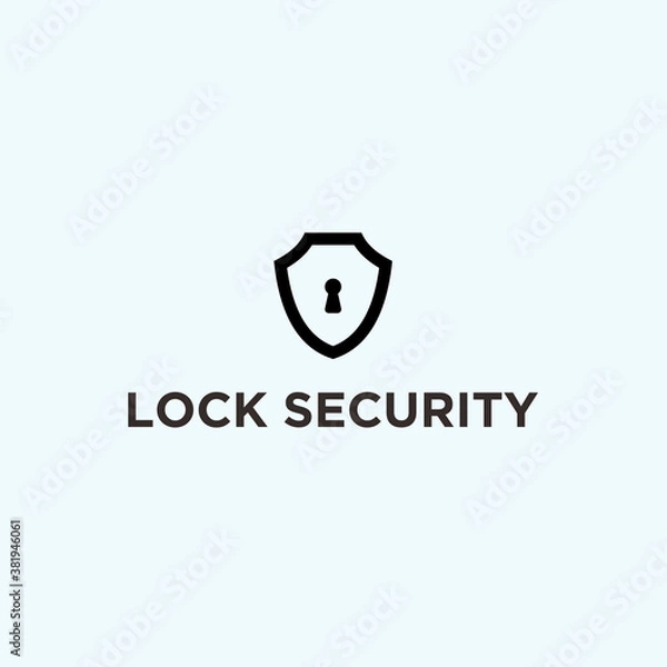Fototapeta abstract padlock logo. mobile icon