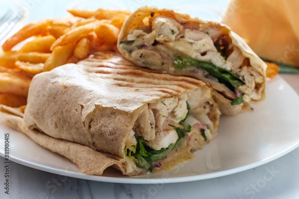 Obraz Chicken Caesar Wrap Sandwich