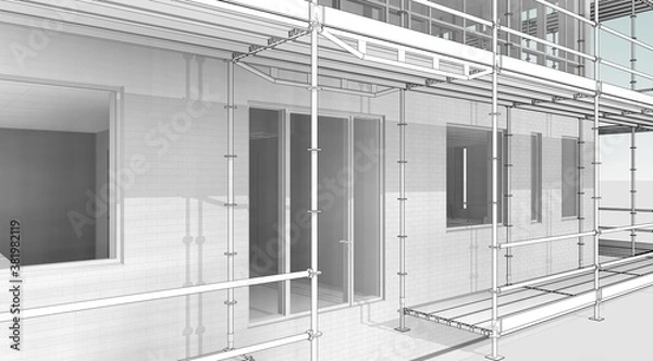 Obraz Scaffolding illustration