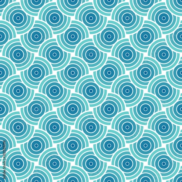 Fototapeta Geometric circle seamless pattern background