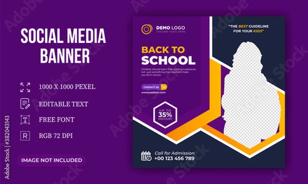 Obraz social media ads vector templates fully editable, advertising design, social media banner post, Facebook cover photo design vector templates, Instagram ads, Facebook ads design, Instagram stories