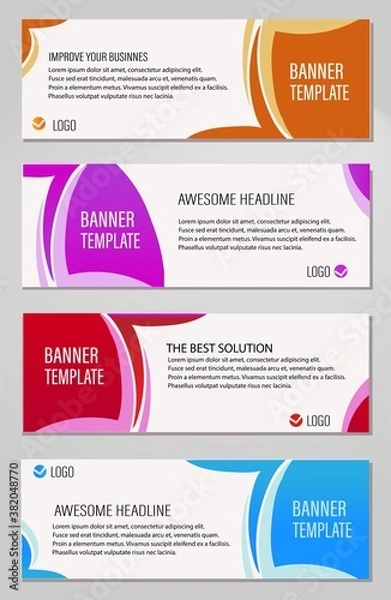 Obraz Vector abstract wave design banner web template