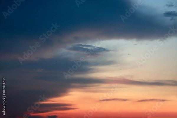 Obraz The sky with clouds in the morning, evening.