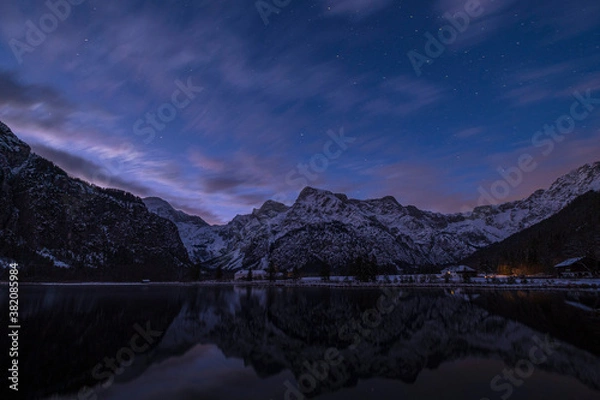 Obraz Wintermorgen am Almsee