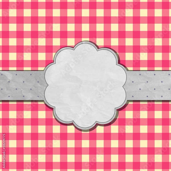 Obraz Scrapbook-style retro rectangular card