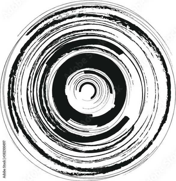 Fototapeta Circle Brush Stroke Border Frame . Grunge Element for your Design .
