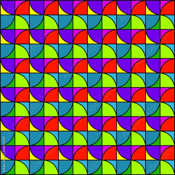 Fototapeta pattern seamless vector multicolored abstraction