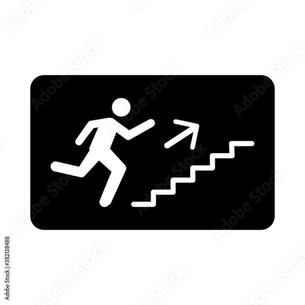 Obraz men climb stairs symbol vector