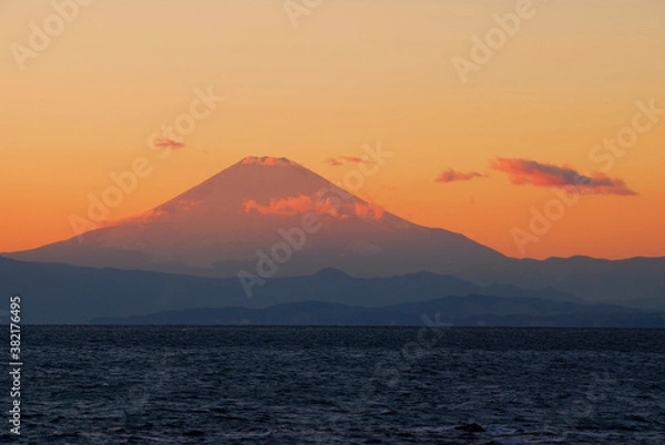 Fototapeta 黄昏の富士