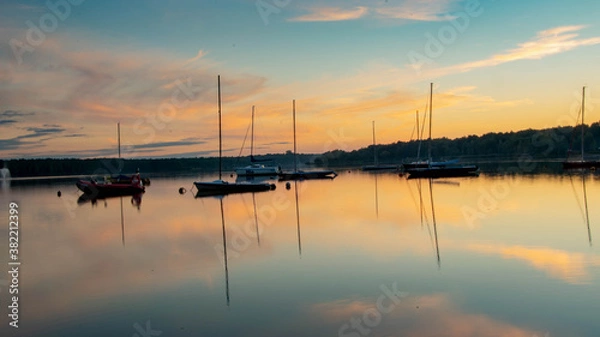 Obraz Boat on the sunset