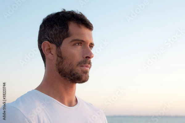 Obraz Handsome man on the beach