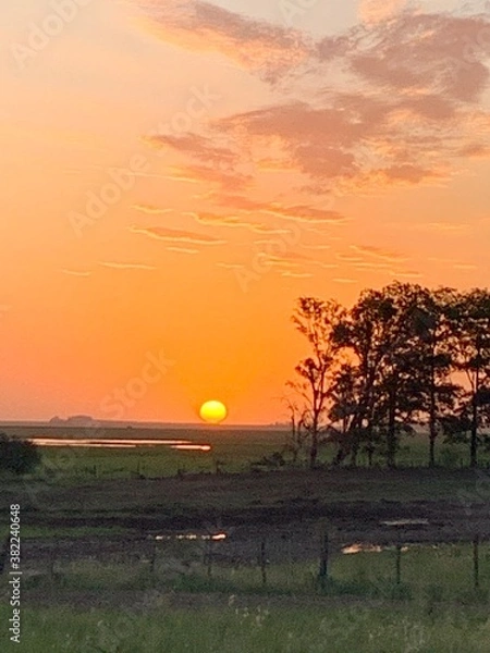 Obraz sunset over the river