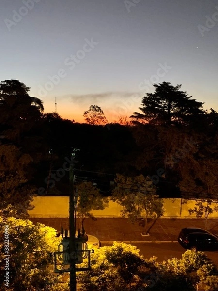 Obraz sunset in the city