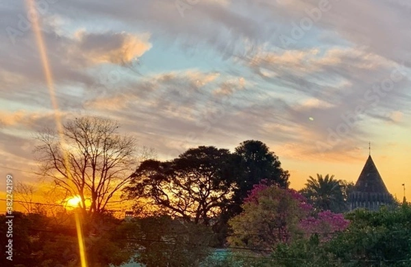 Obraz sunset in the mountains