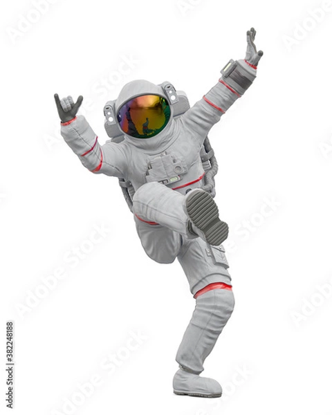 Fototapeta astronaut is dancing with style