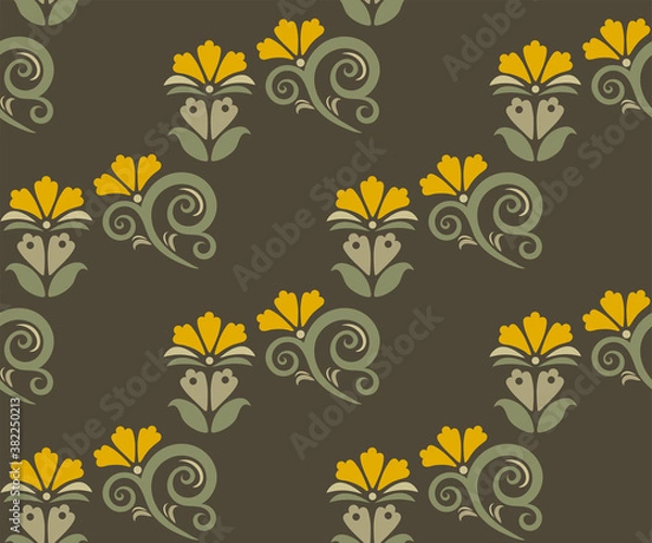 Fototapeta Vector ornamental hand drawing decorative background. Ethnic seamless pattern ornament. Vector pattern.

