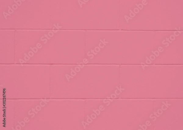 Fototapeta Pink cinder block wall background