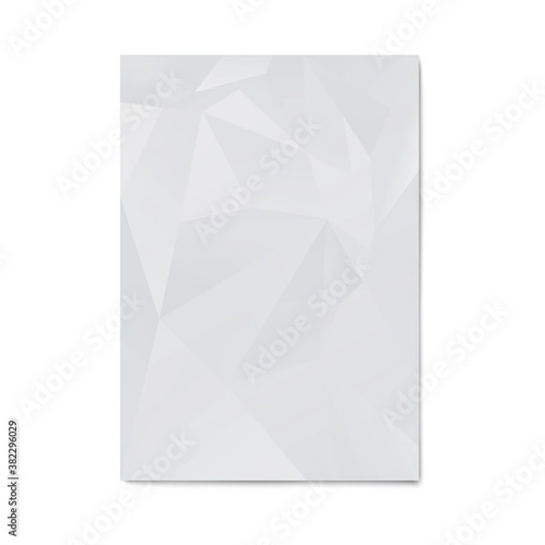 Fototapeta Poster template with effect of wrinkles realistic vector illustration isolated.