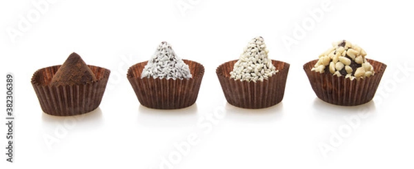 Fototapeta Assorted chocolate truffles