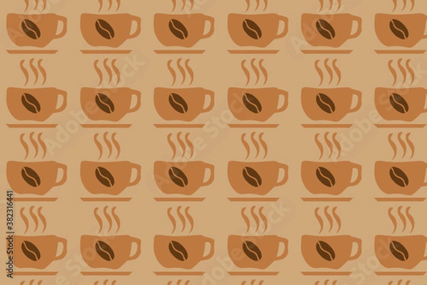 Fototapeta seamless coffee pattern. suitable for wallpapers and backgrounds.