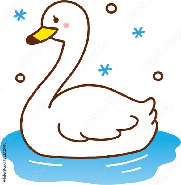 Fototapeta 白鳥のイラスト